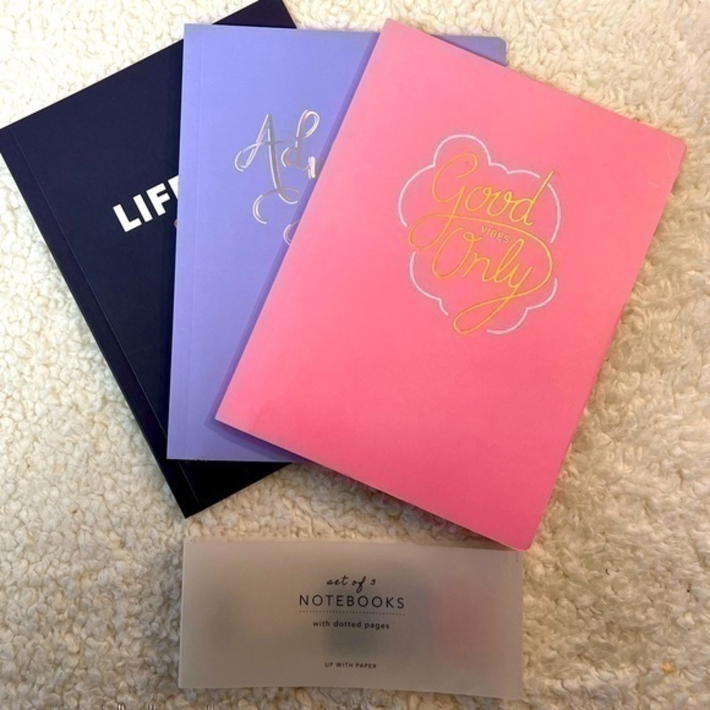 Up With Paper “Good Vibes” Notebook Trio